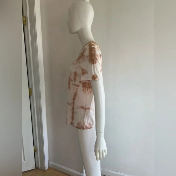 A.L.C. Bambina Neutral Tie Dye Short Sleeve Crew Neck Tee Size Large - Picture 3 of 8